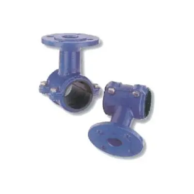 Saddle with Flange Outlet for PVC/PE Pipe